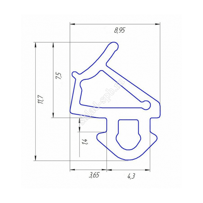 Уплотнитель для створки VEKA серый