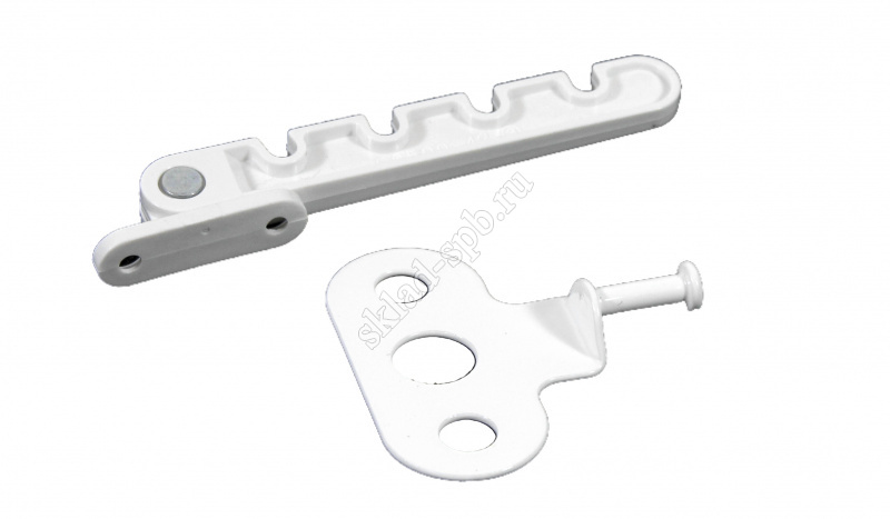 Ограничитель открывания белый/белый (крепление под пластину)